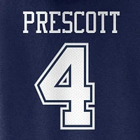 Women's Fanatics Dak Prescott Navy Dallas Cowboys Player Icon Name & Number V-Neck Pullover Hoodie