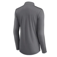 Women's Fanatics Gray Dallas Cowboys Corner Long Sleeve 1/4 Zip Top