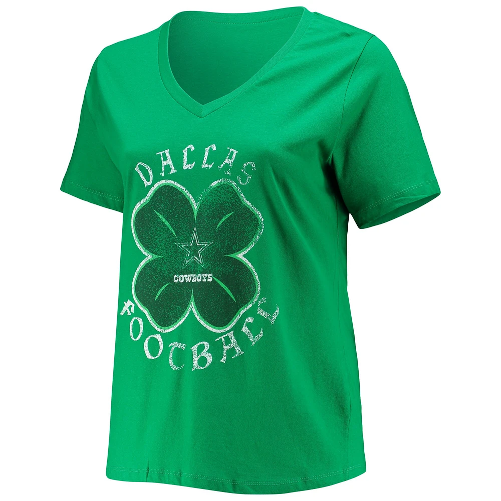 Women's Fanatics Green Dallas Cowboys Plus Celtic T-Shirt