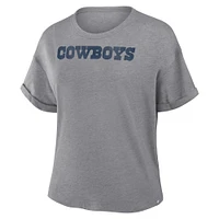 Women's Fanatics Heather Gray Dallas Cowboys Tri-Blend T-Shirt