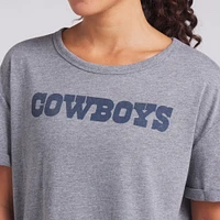 Women's Fanatics Heather Gray Dallas Cowboys Tri-Blend T-Shirt