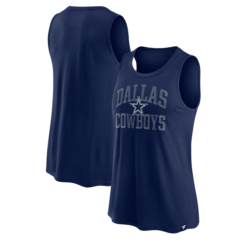 Débardeur Bling Flowy Fanatics pour femmes bleu marine Dallas Cowboys