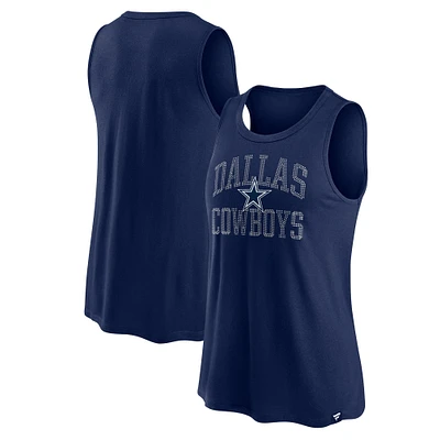 Débardeur Bling Flowy Fanatics pour femmes bleu marine Dallas Cowboys
