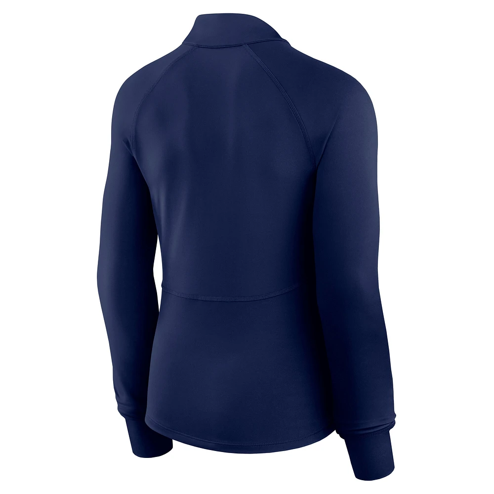 Women's Fanatics  Navy Dallas Cowboys Elements Quarter-Zip Jacket