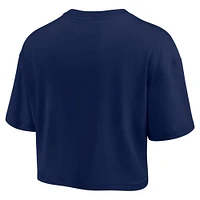 Women's Fanatics Navy Dallas Cowboys Elements Super Soft Boxy Cropped T-Shirt