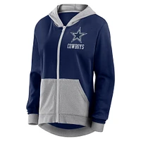 Women's Fanatics  Navy Dallas Cowboys Hit It Full-Zip Hoodie