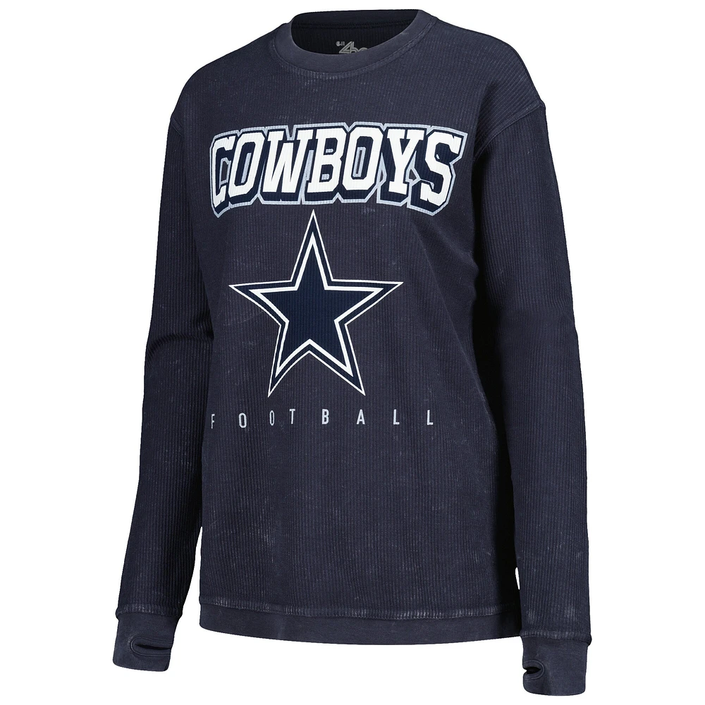 Sweat-shirt à cordon confortable G-III 4Her par Carl Banks pour femmes, bleu marine, Dallas Cowboys