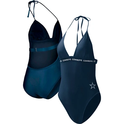 Maillot de bain une pièce Dallas Cowboys G-III 4Her by Carl Banks bleu marine pour femme