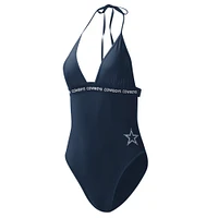 Women's G-III 4Her by Carl Banks Navy Dallas Cowboys Full Count - One-Piece Swimsuit
