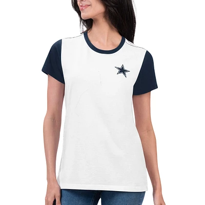 Women's G-III 4Her by Carl Banks White Dallas Cowboys Fashion Illustration T-Shirt