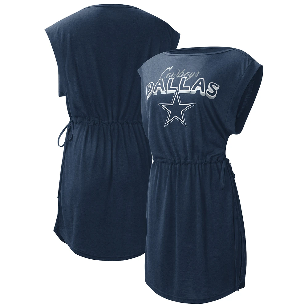 G-III Sports pour femme par Carl Banks Navy Dallas Cowboys G.O.A.T. Couverture de maillot bain