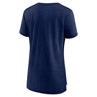 T-shirt bleu marine chiné pour femme Dallas Cowboys Hometown First Down