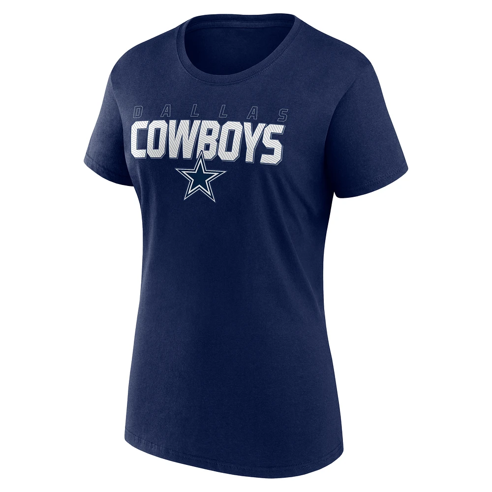 Women's Logo Athletic Navy Dallas Cowboys Lean T-Shirt