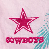 Chemise boutonnée nouée sur le devant du stade des Cowboys de Dallas rose Margaritaville pour femmes