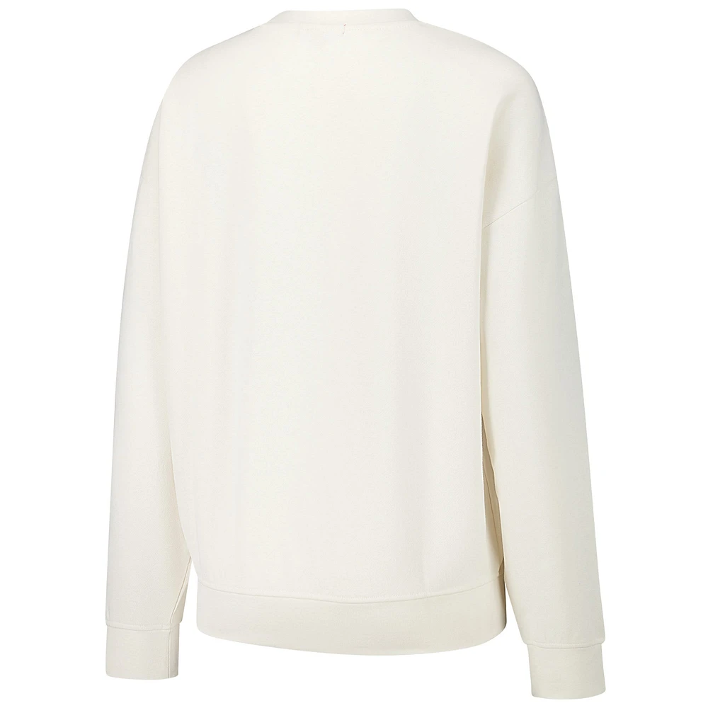 Women's Mitchell & Ness Cream Dallas Cowboys Lightweight 3.0 Logo Pullover Sweatshirt