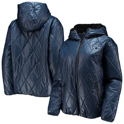 MSX by Michael Strahan Navy Dallas Cowboys Charlotte Full-Zip Hoodie Puffer Jacket