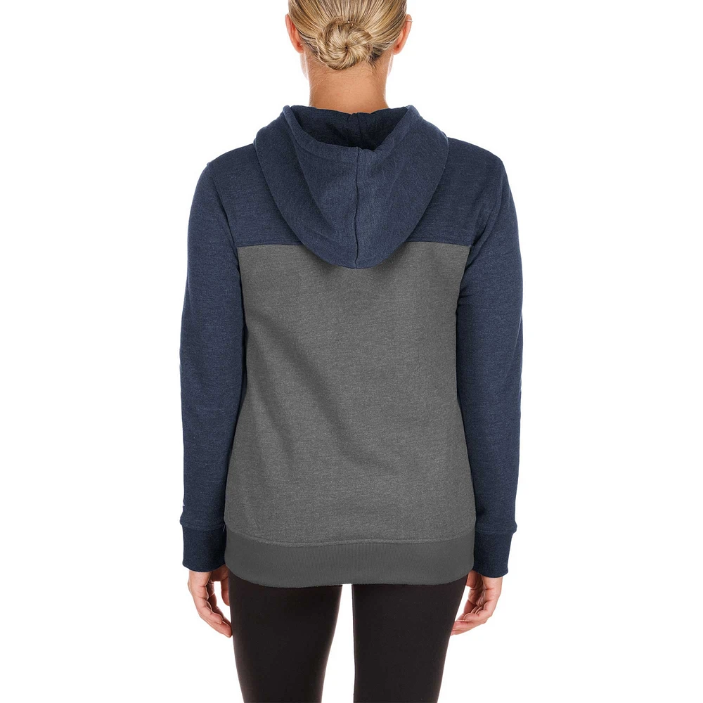 Women's New Era Gray Dallas Cowboys Color-Block Full-Zip Hoodie