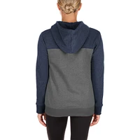Women's New Era Gray Dallas Cowboys Color-Block Full-Zip Hoodie