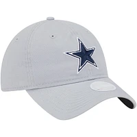 Women's New Era Gray Dallas Cowboys Main Core Classic 2.0 9TWENTY Adjustable Hat