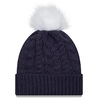 Women's New Era  Navy Dallas Cowboys Cuffed Knit Hat with Pom