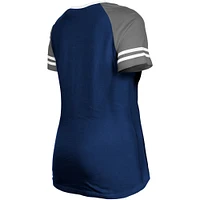 Women's New Era  Navy Dallas Cowboys Raglan Lace-Up T-Shirt