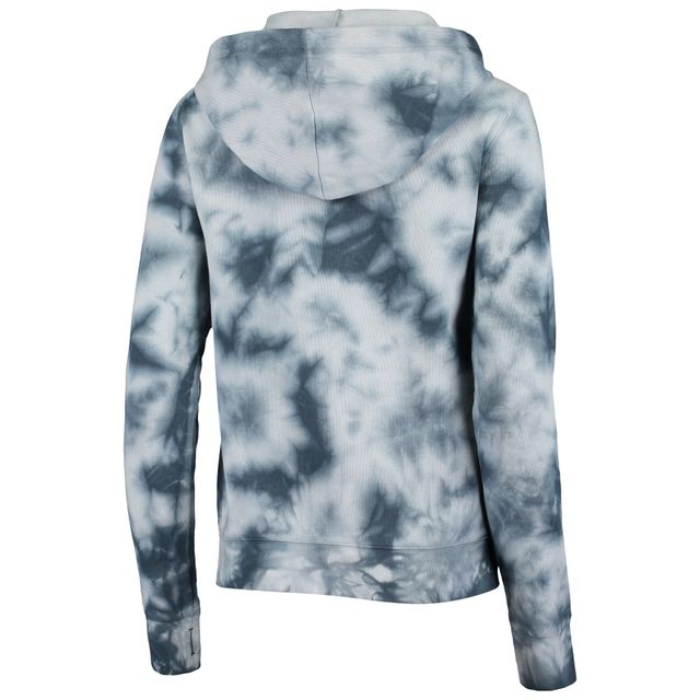 Sweat à capuche zippé en polaire tie-dye Dallas Cowboys New Era bleu marine pour femme