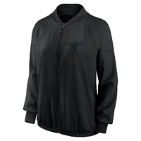 Women's Nike Black Dallas Cowboys Raglan Full-Zip Jacket