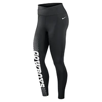 Women's Nike Black Dallas Cowboys Yard Line Crossover Leggings