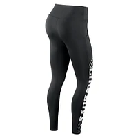 Women's Nike Black Dallas Cowboys Yard Line Crossover Leggings