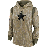 Women's Nike Camo Dallas Cowboys 2021 Salute To Service - Therma Performance Pullover Hoodie