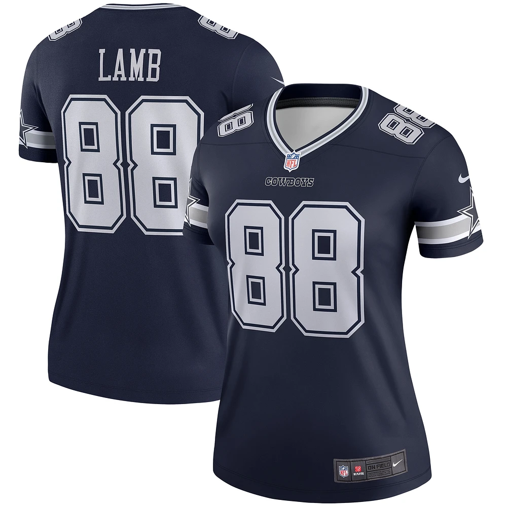 Women's Nike CeeDee Lamb Navy Dallas Cowboys Legend Player Performance Top