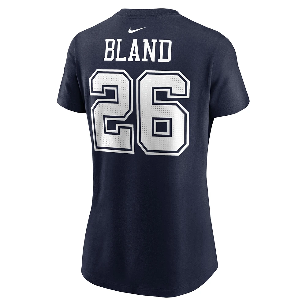 Women's Nike DaRon Bland Navy Dallas Cowboys Player Name & Number T-Shirt