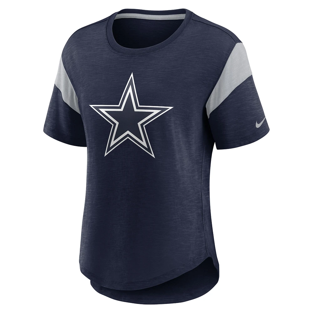 Women's Nike Navy Dallas Cowboys Primary Logo Slub - Fashion Top