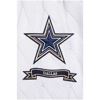 Women's Pro Standard  White Dallas Cowboys Prep V-Neck Pullover Sweater