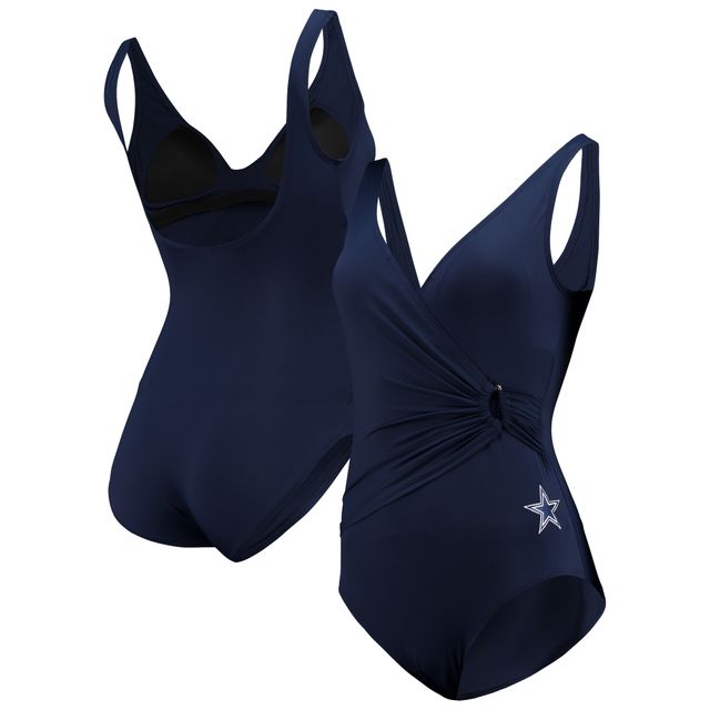 TBH COW NAVY 16433 22 MAILLOT DE BAIN UNE PIÈCE WRAP CLARA PERLÉ FEMME LADBATSUT