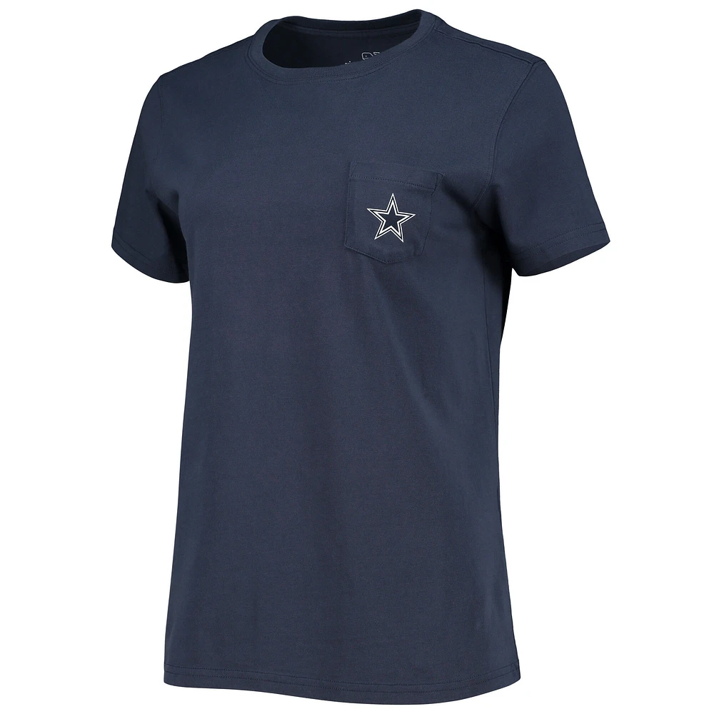 T-shirt Vineyard Vines pour femmes, bleu marine, Dallas Cowboys, chaque jour devrait ressentir ce bien