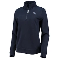 Women's Vineyard Vines Navy Dallas Cowboys Shep Shirt Quarter-Zip Sweatshirt