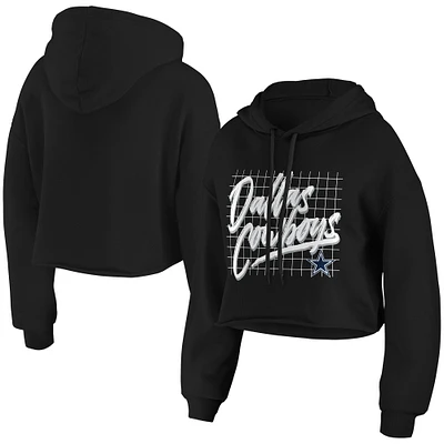 Sweat à capuche court domestique WEAR by Erin Andrews Dallas Cowboys pour femme, noir