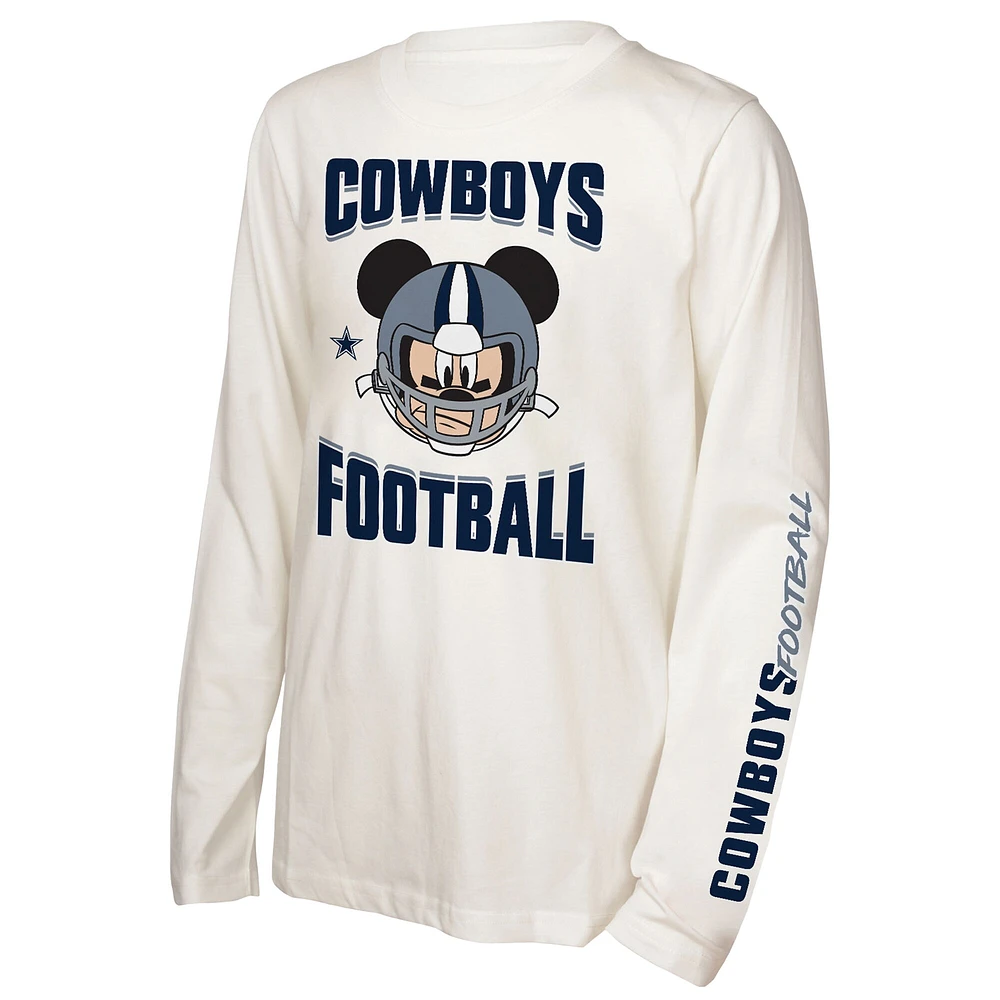 Pack combo de t-shirts Mickey Quarterback des Cowboys Dallas pour jeunes