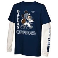 Pack combo de t-shirts Mickey Quarterback des Cowboys Dallas pour jeunes