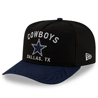 Youth New Era  Black/Navy Dallas Cowboys 2025 NFL Draft A-Frame 9FIFTY Snapback Hat