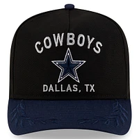Youth New Era  Black/Navy Dallas Cowboys 2025 NFL Draft A-Frame 9FIFTY Snapback Hat
