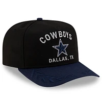 Youth New Era  Black/Navy Dallas Cowboys 2025 NFL Draft A-Frame 9FIFTY Snapback Hat