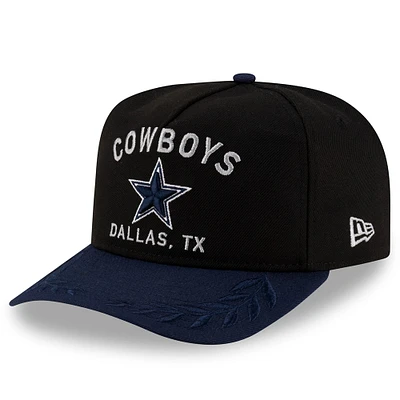 Youth New Era  Black/Navy Dallas Cowboys 2025 NFL Draft A-Frame 9FIFTY Snapback Hat