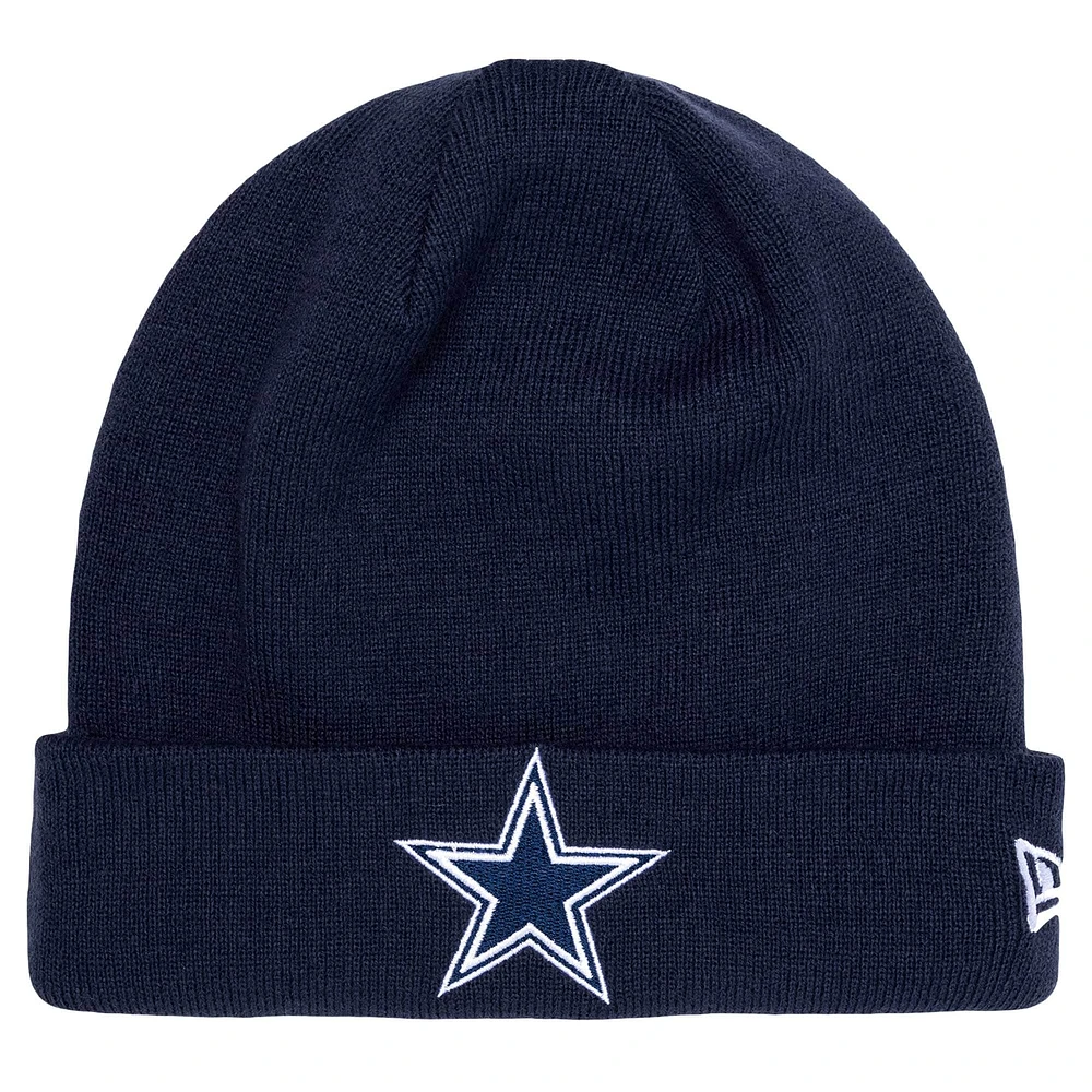 Youth New Era Gray/Navy Dallas Cowboys Active Reversible Cuffed Knit Hat
