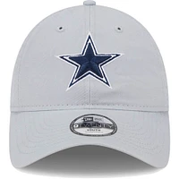 Youth New Era  Gray Dallas Cowboys  Main Core Classic 2.0 9TWENTY Adjustable Hat