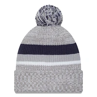Youth New Era  Heather Gray Dallas Cowboys Cuffed Knit Hat with Pom