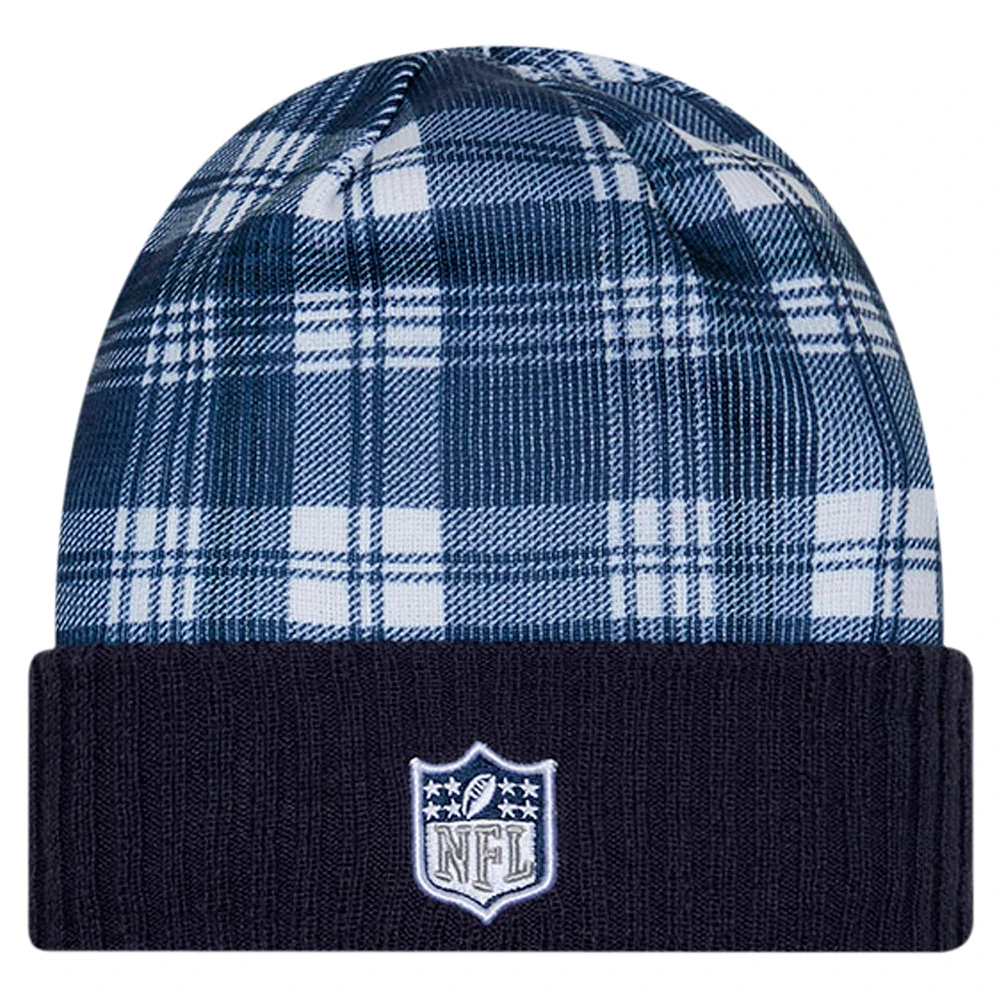 Youth New Era Navy Dallas Cowboys Sideline Statement Cuffed Knit