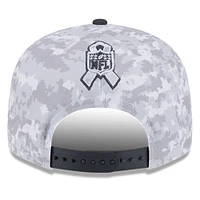 Youth New Era White/Graphite Dallas Cowboys 2024 Salute To Service 9FIFTY Snapback Hat
