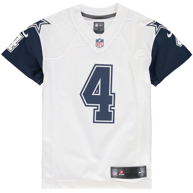 Maillot Nike Dallas Cowboys Color Rush Game Dak Prescott Blanc pour Jeune